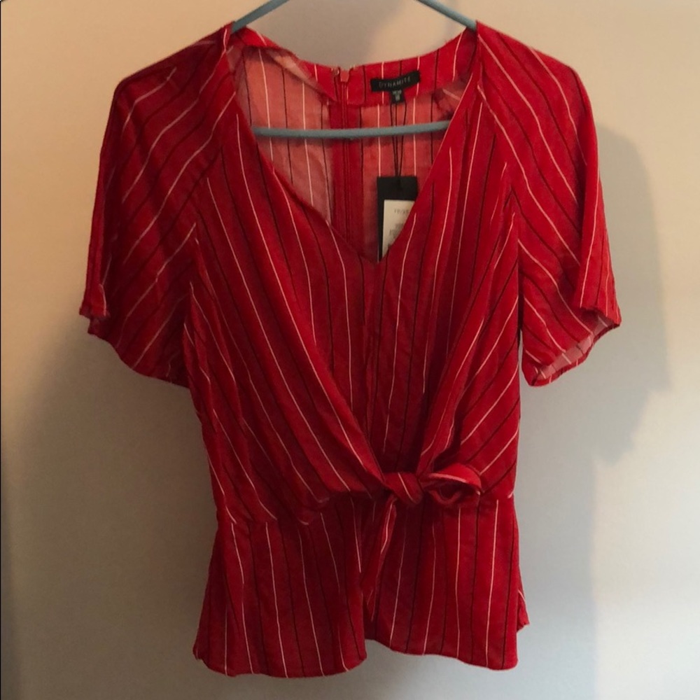 Red blouse